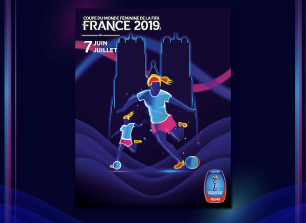 Affiche officielle FIFA 2019 - Coupe du monde Fminine  Reims