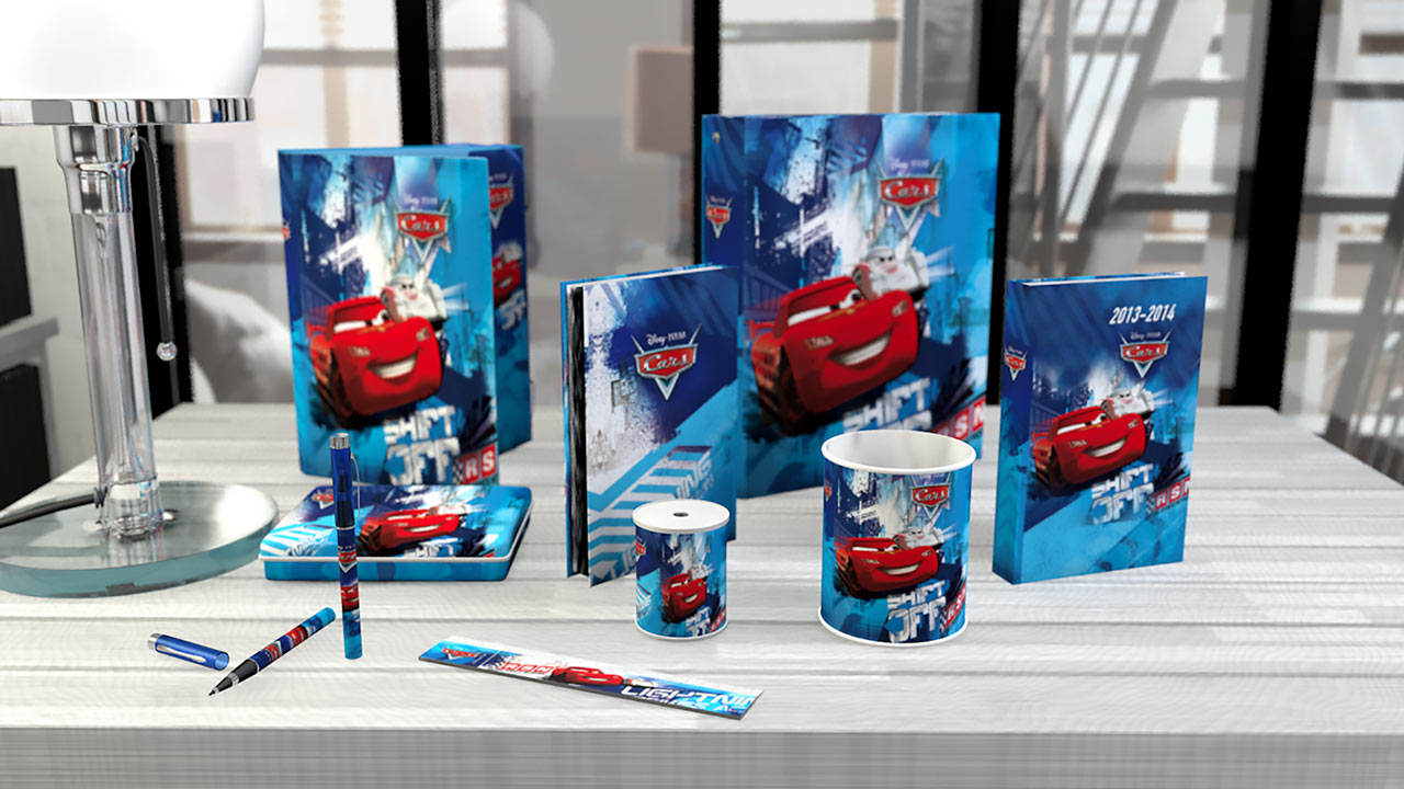 Ambiance produits papeterie CARS