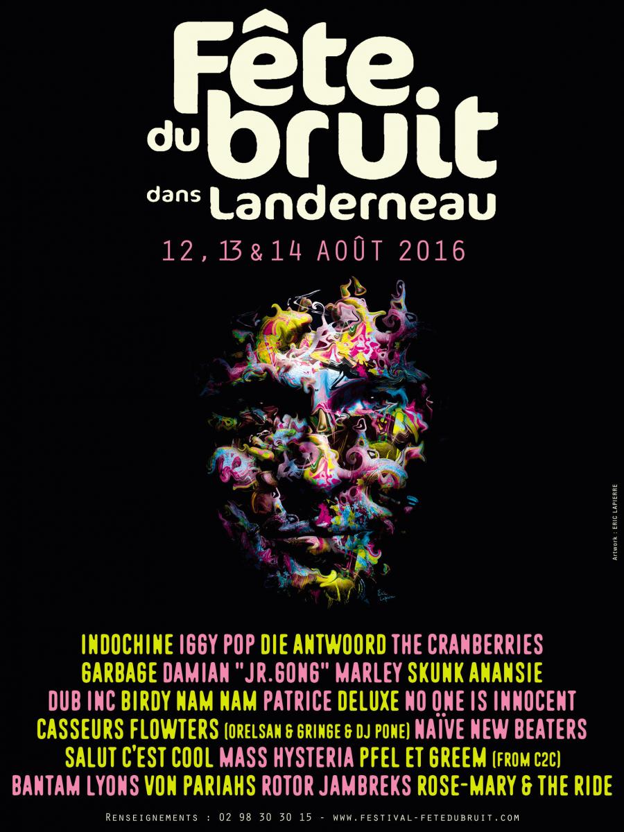 Affiche du Festival "Fte du bruit dans Landerneau 2016"