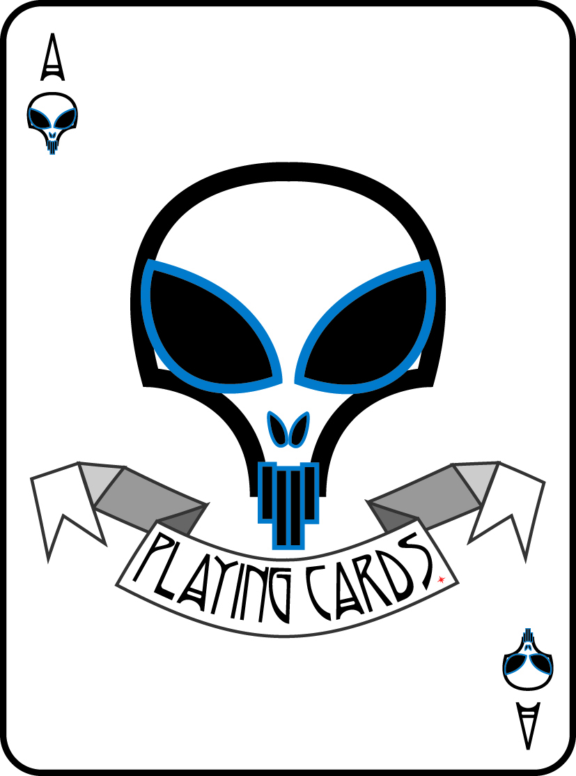 Alien Skull Ace Card