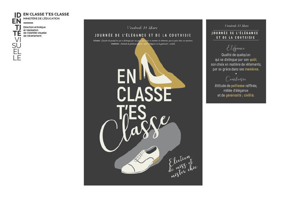 Affiche "En classe t'es classe !"