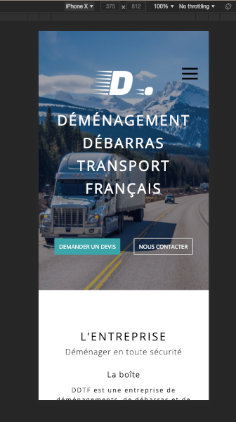 Responsive Design / Dmnagement Dbarras Transport Franais