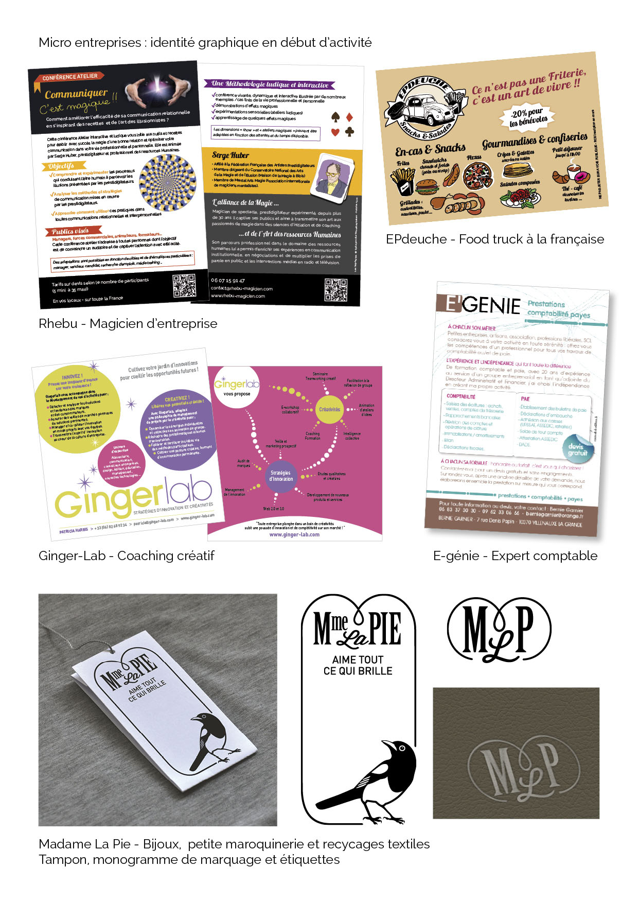 Flyers et autres pour micro-entreprises