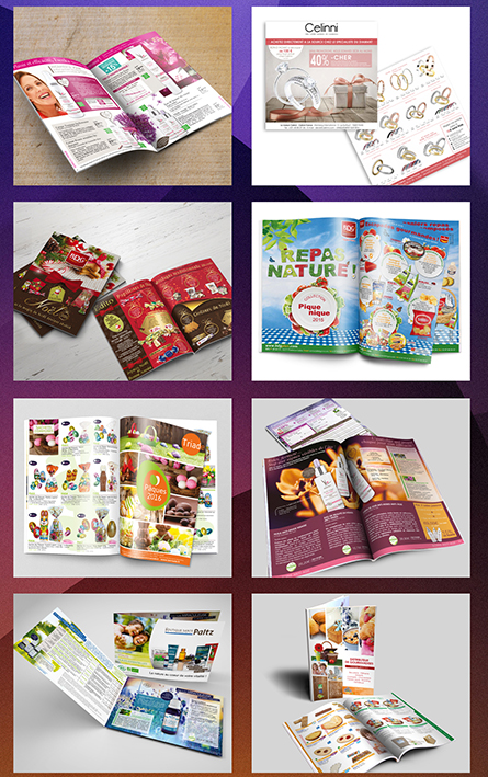 exemples de mes créations de catalogues