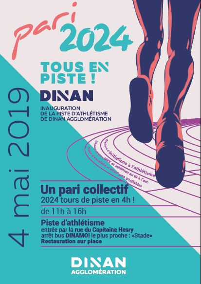 Affiche inauguration piste d'athlétisme de Dinan