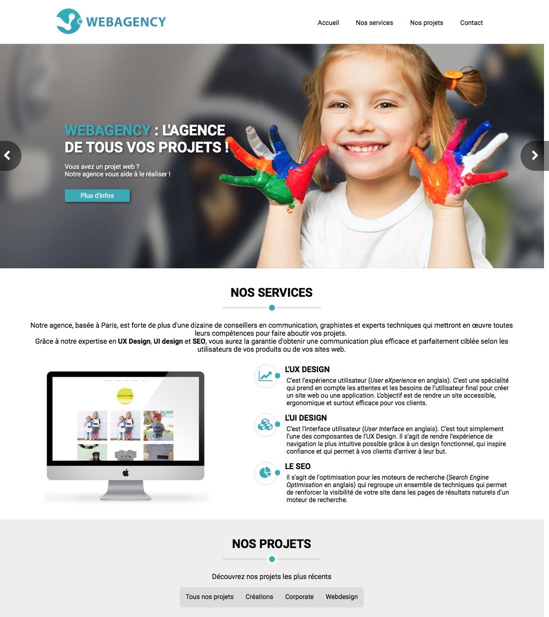 Openclassrooms | Réalisation d'un site responsive sous forme d'une page unique