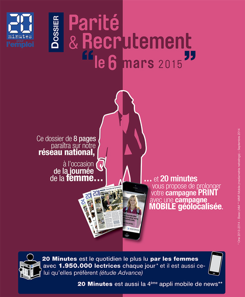 E-mailing 20 Minutes sur la parité