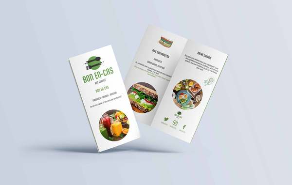 Brochure fictive pour un restaurant