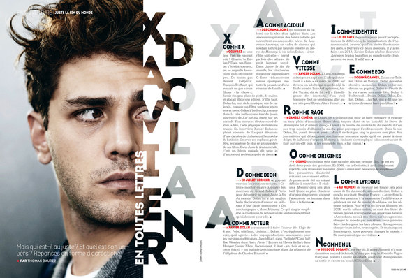 XAVIER DOLAN, cinaste  tout prix