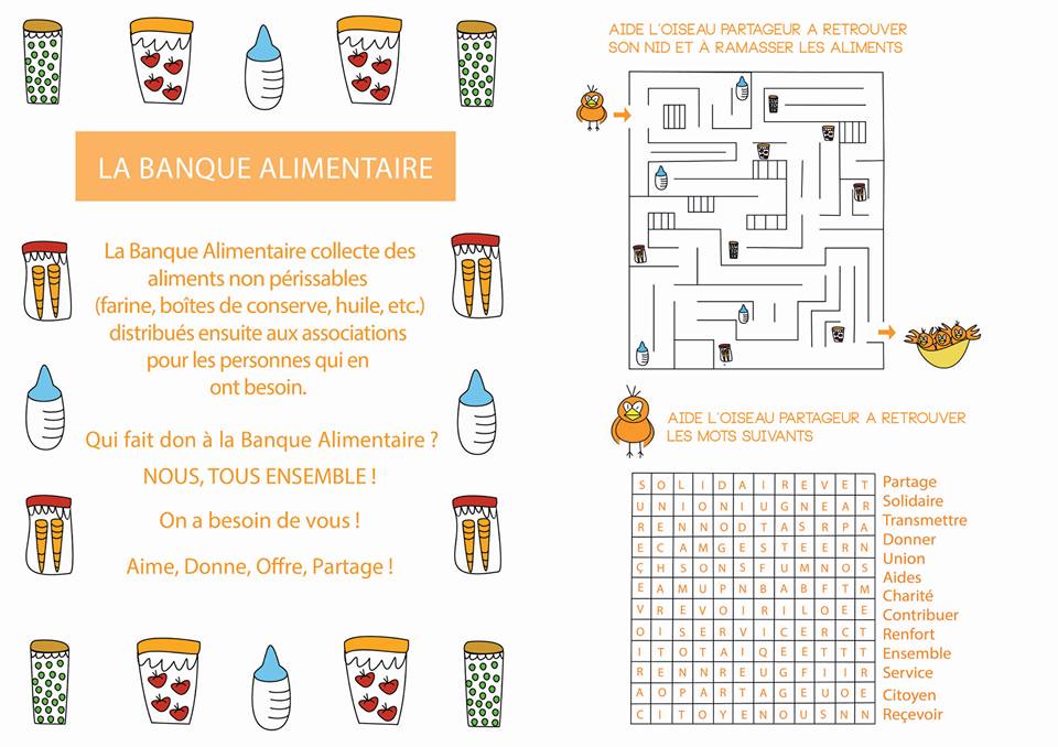 la banque alimentaire flyers CP CM2