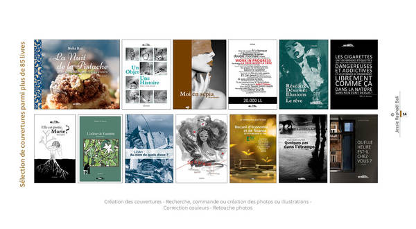 Sélection de couvertures parmi plus de 85 livres