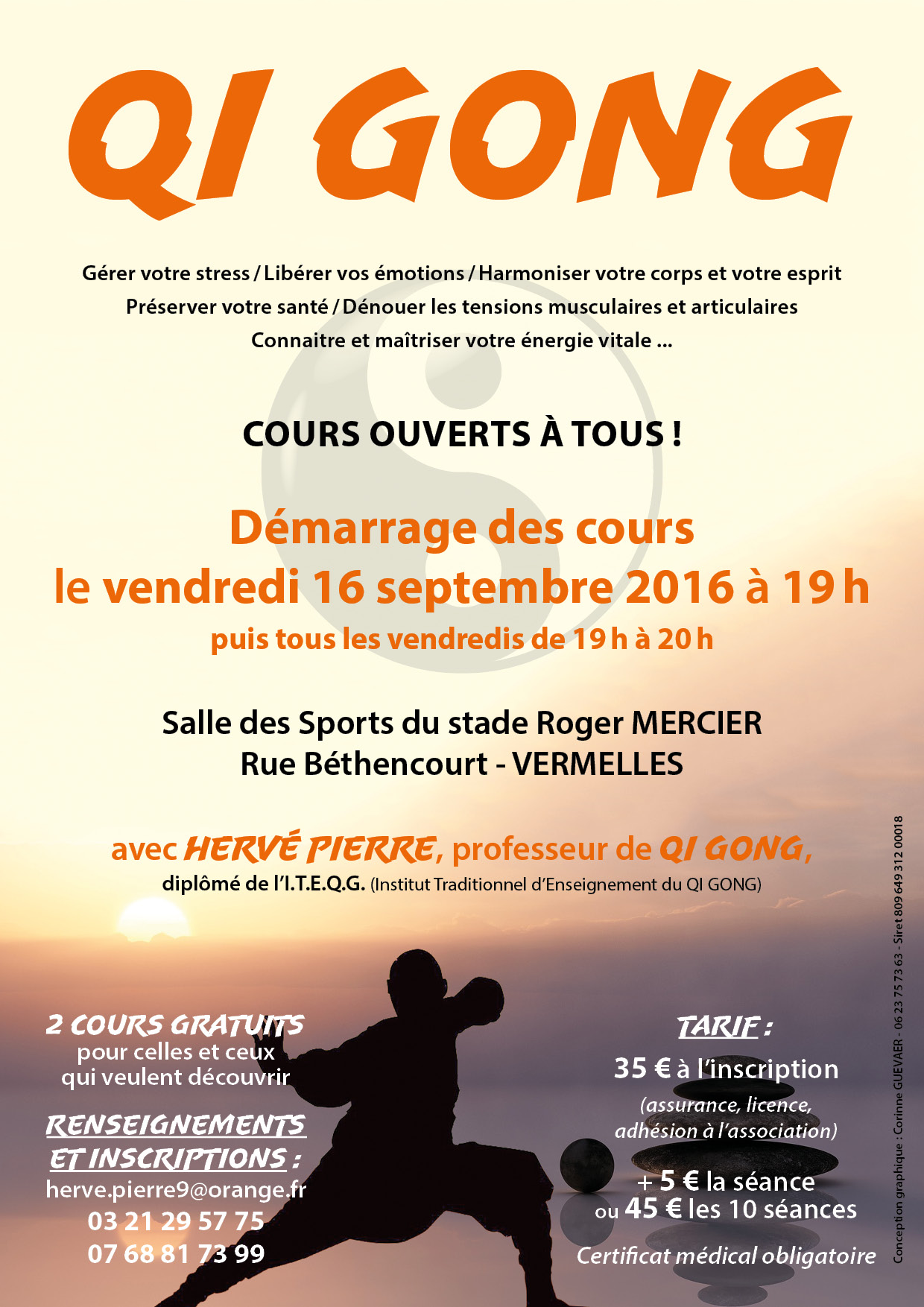 Affiche réalisée pour l'association Qi Gong et bien-être