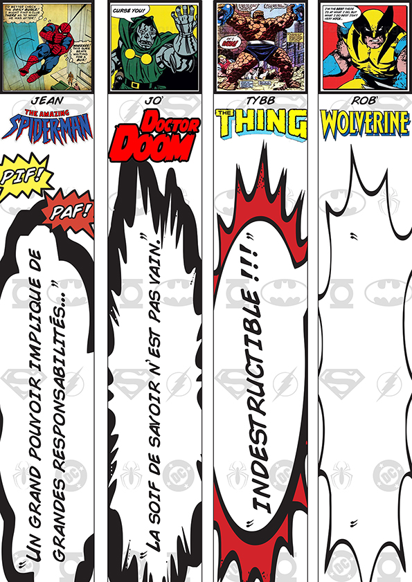 Marque-page DC/Marvel