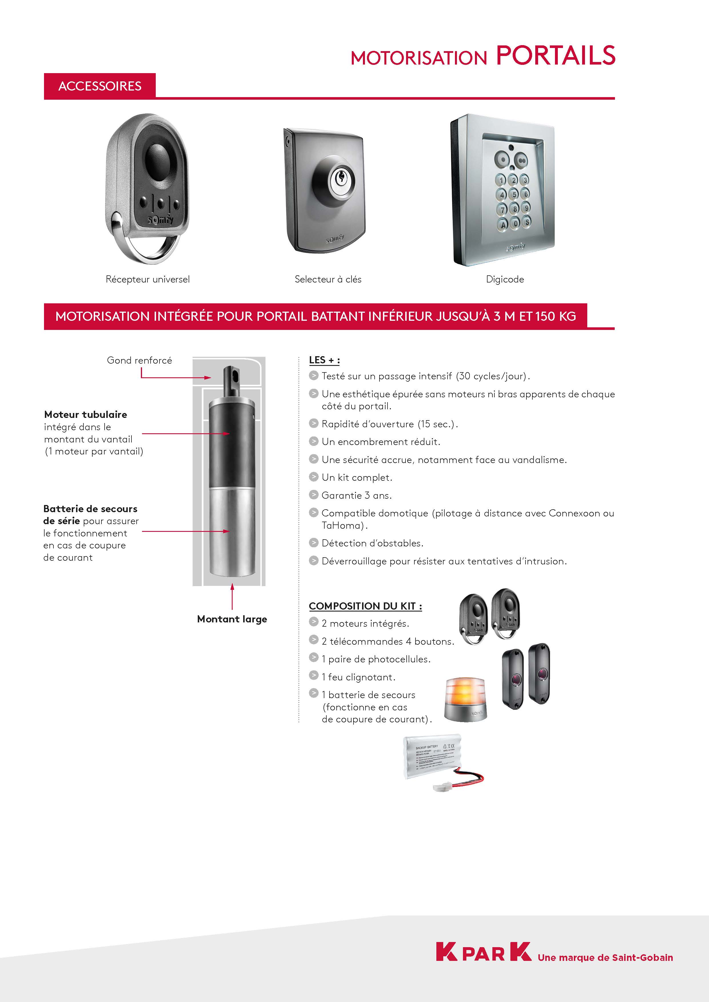 Fiche-produits Motorisations KparK V