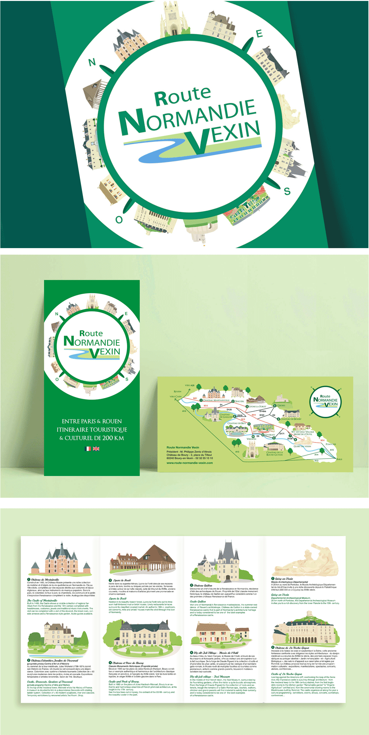 Route Normandie Vexin Identité Illustration