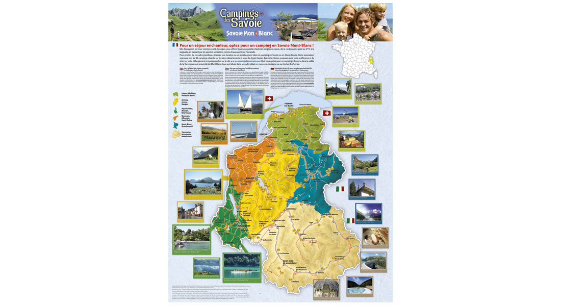 Dépliant carte des Campings des Savoie