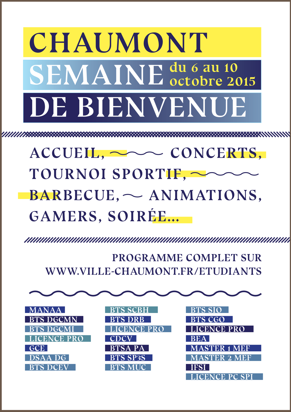 Affiche - Semaine des Étudiants - Chaumont