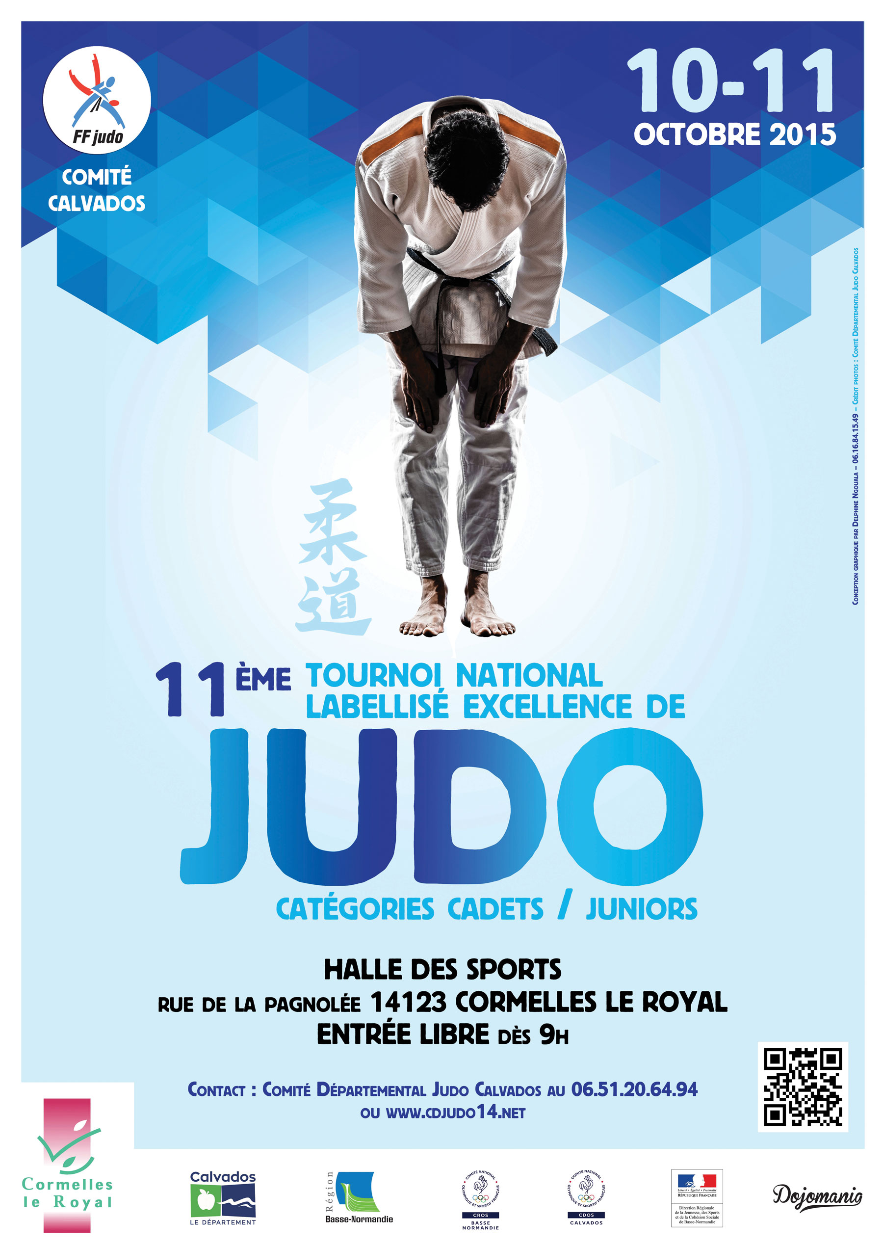 Affiche A2 pour le comité de Judo du Calvados