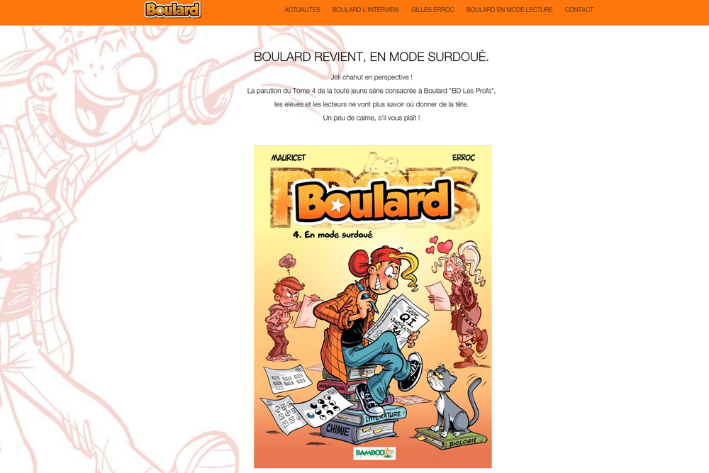 Création du site Cross-Media pour Boulard "Les profs"