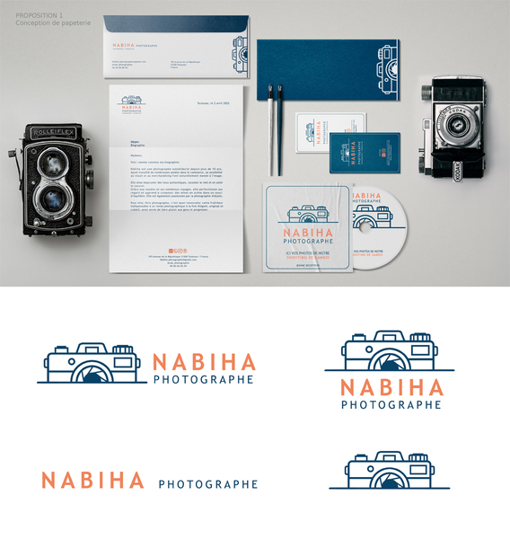 identitée visuelle pour Nabiha photographe
