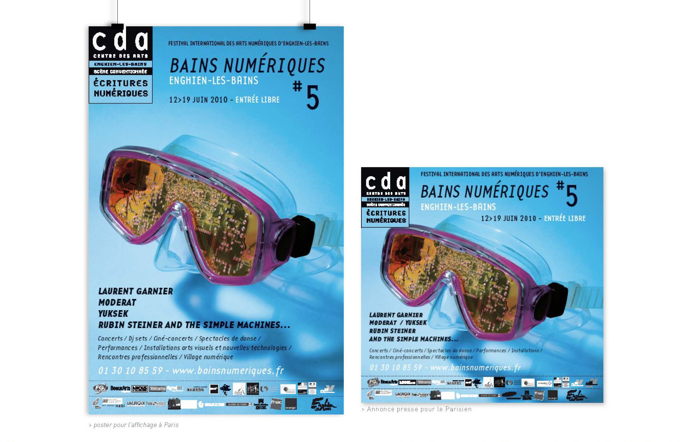 Bains Numériques / CENTRES DES ARTS - ENGHIEN-LES-BAINS / print design