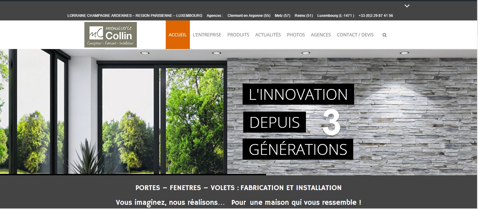 Site internet Wordpress Menuiserie Collin France