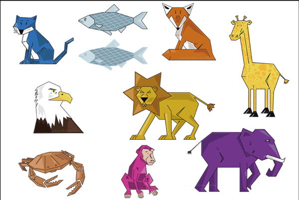 Illustration  animaux graphiques