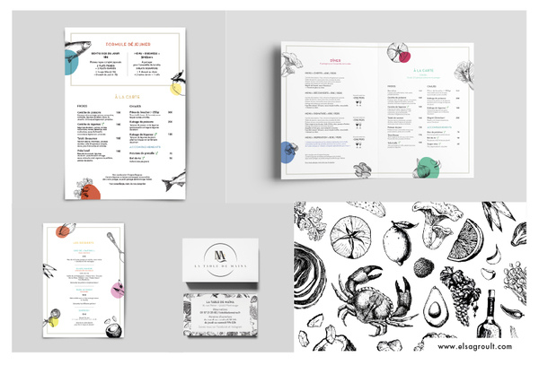 Refonte des menus - Restaurant " La table de Maïna "