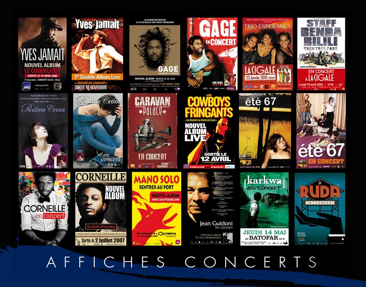 affiches concerts