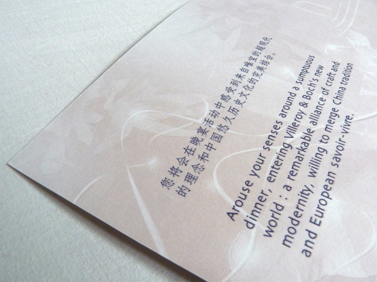 Villeroy & Bosh / invitation (détail)