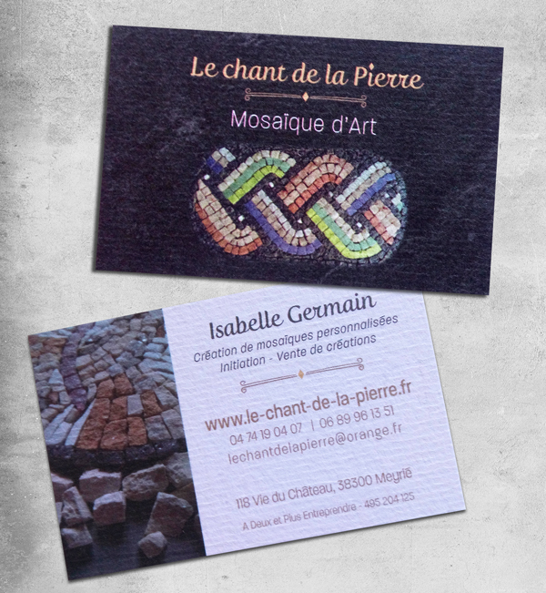 Carte de visite pour une mosaïste d’art