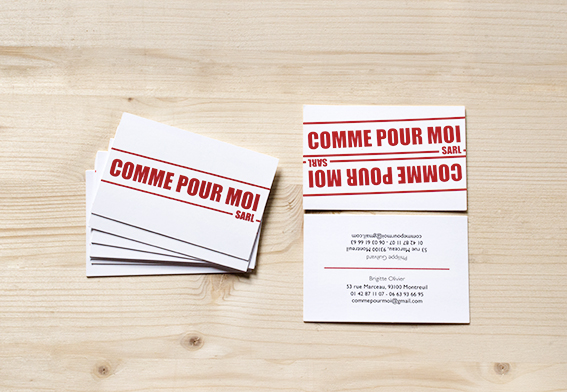 Cartes de Visite COMME POUR MOI