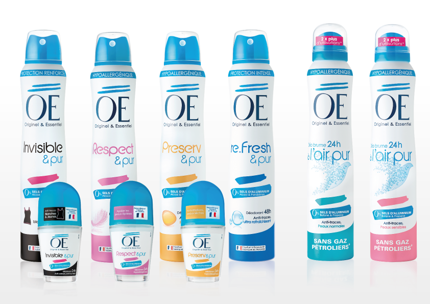 OE Gamme de déodorants - Identité Packaging, Création