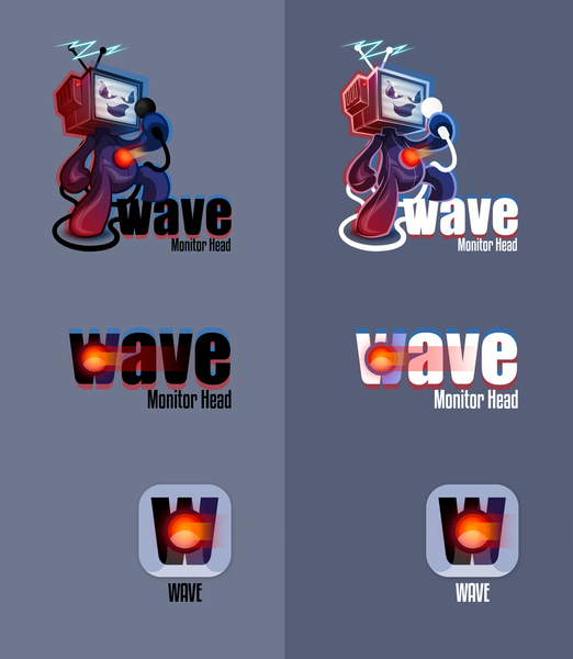 Logo "wave monitor head"