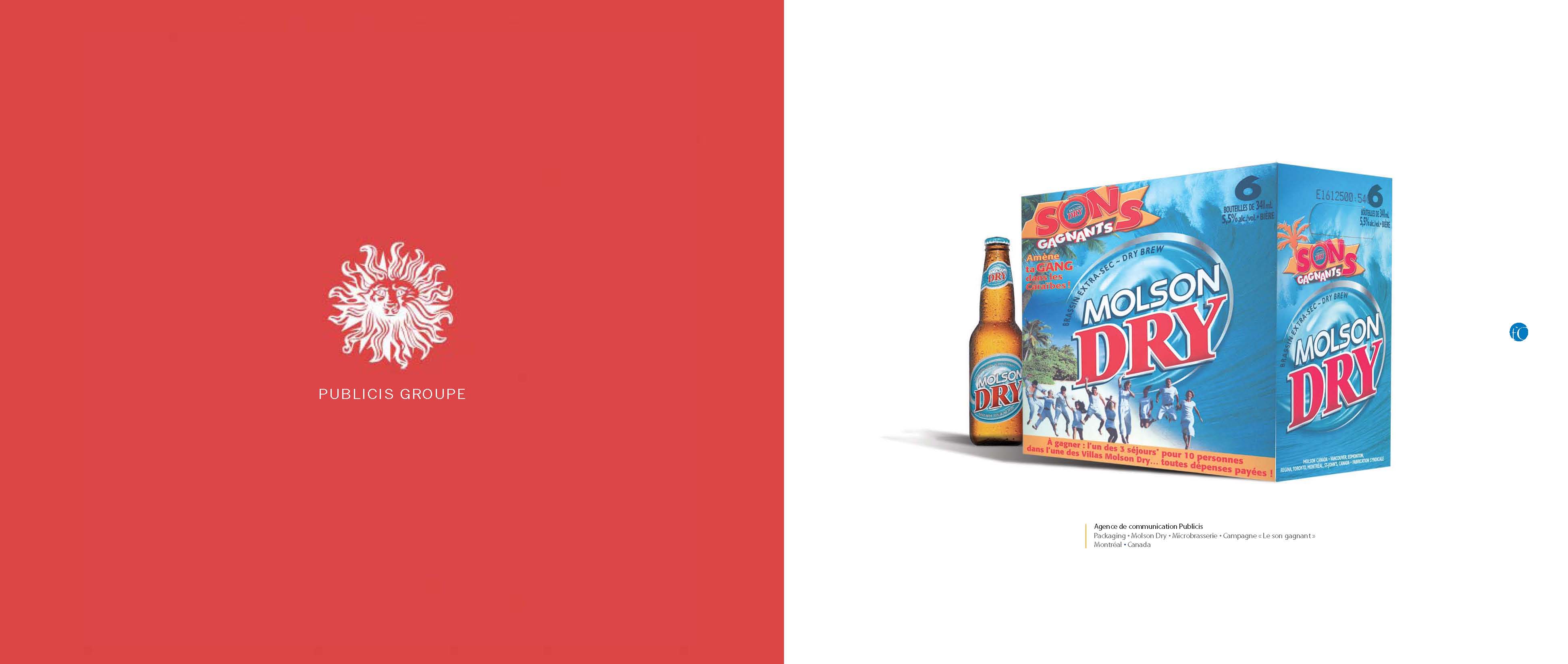 Packaging - Molson Dry (microbrasserie)