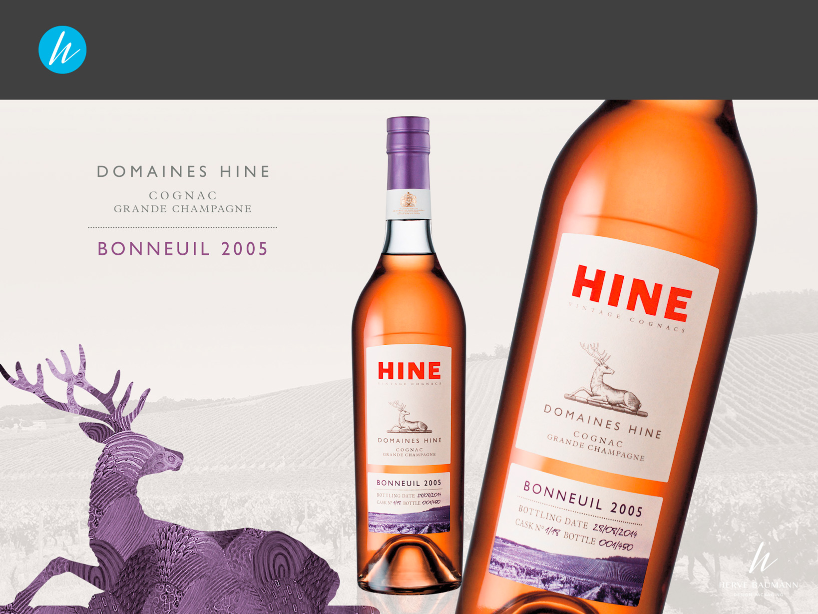 Cration habillage pour Cognac HINE