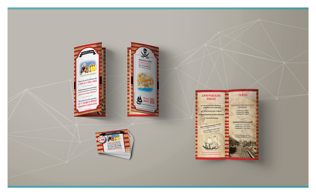Flyer & carte de fidélité - Pirate's land