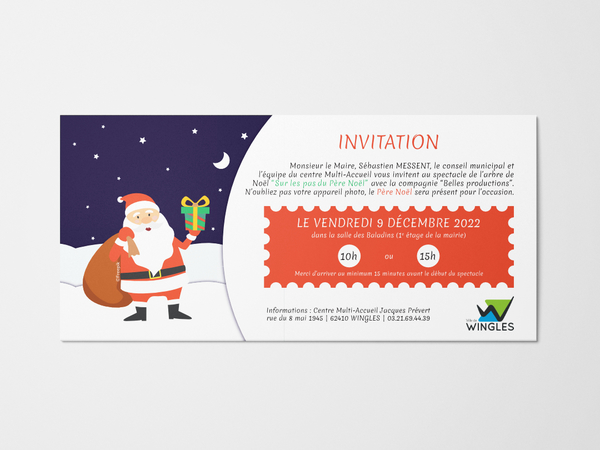 invitation Arbre de Noël Wingles