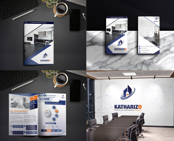 Cration de logo Katharizo + papeterie