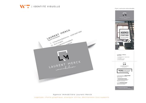 Identité visuelle - Agence immobilière Laurent Merck