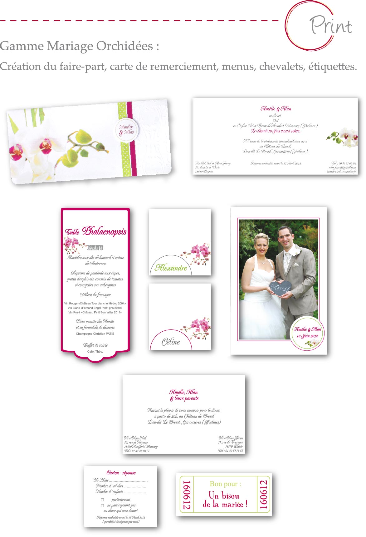 Graphisme- Print Communication globale mariage