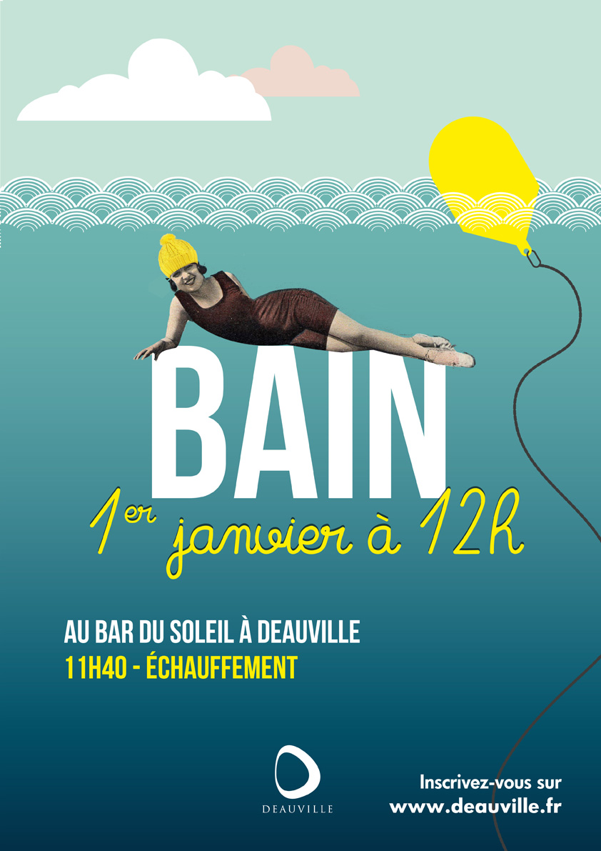 Bain du 1er janvier - Deauville