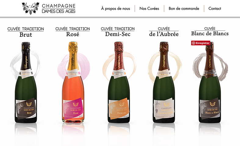 Site internet - Champagne Dames des Agis