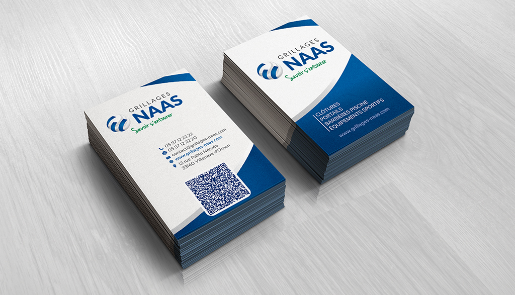 Création cartes de visite Grillages Naas