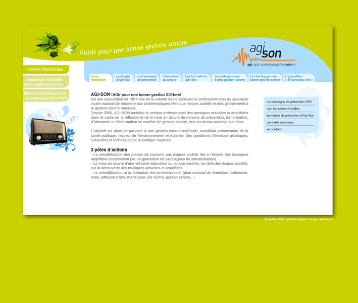 illustration site internet