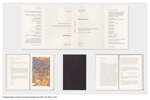 ■ Guillaume Leblon, L’entretien / The interview, Paragway pre