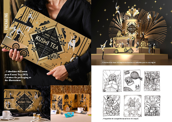 KUSMI TEA - Packaging et Design graphique - Calendrier de l'avent