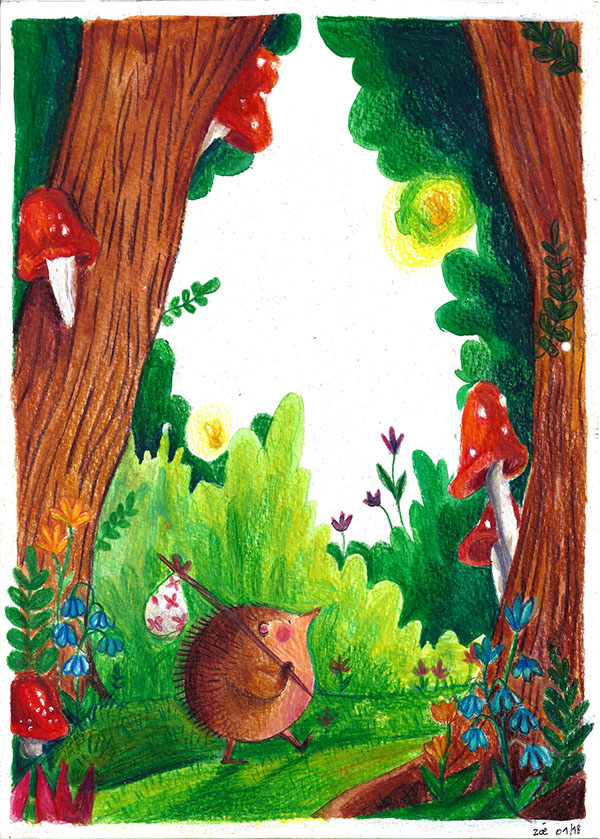 Petit hérisson dans la forêt