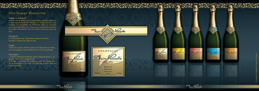 Cration et ralisation gamme produit Champagne
