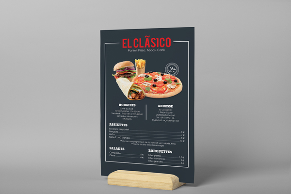 Le menu du restaurant El Classico  Montbliard